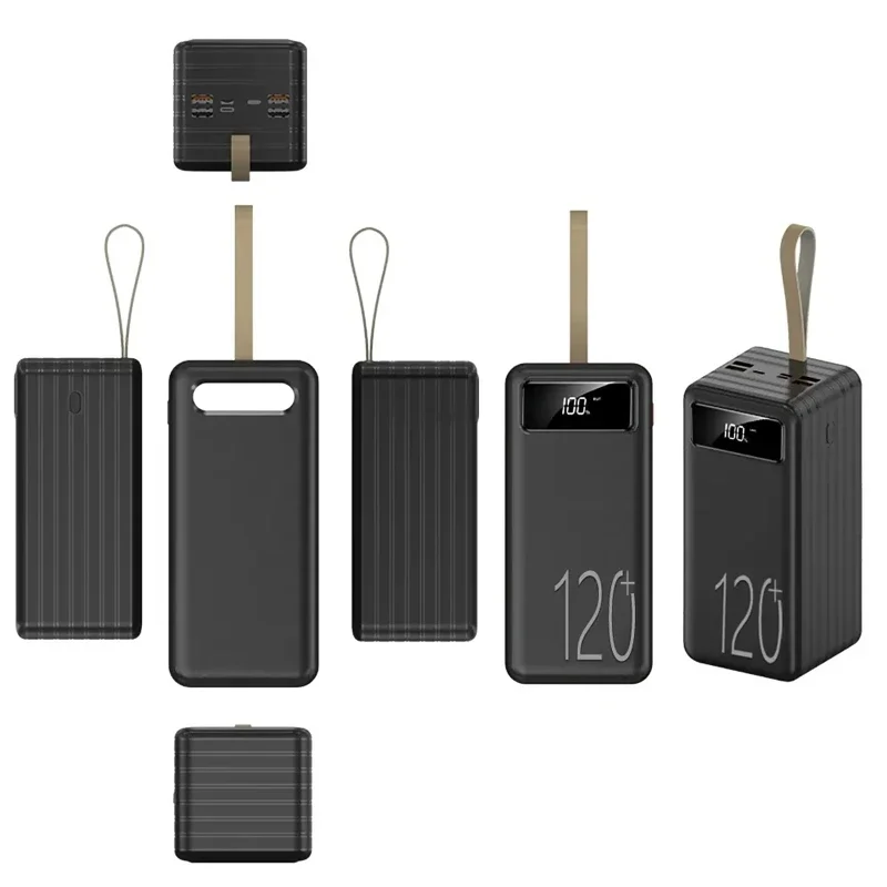 66W 120000mAh Large Capacity Portable Charger Ultra-Fast Charging External Battery Power Bank for iPhone Huawei Power Bank