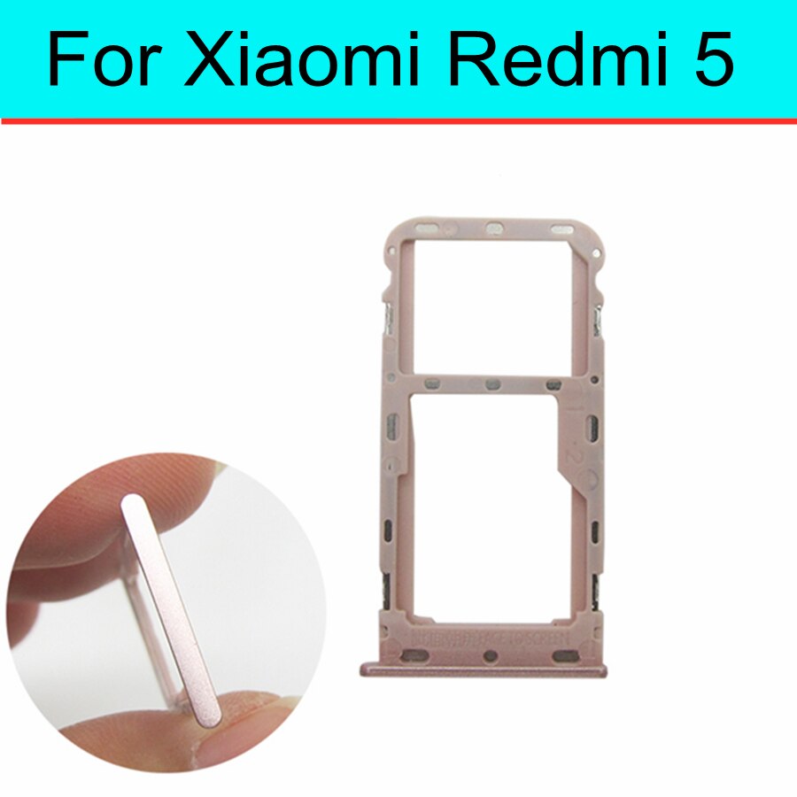 Sim Card Slot Voor Xiaomi Redmi 5 Sim Card Slot Lade Houder Adapter Vervangende Onderdelen