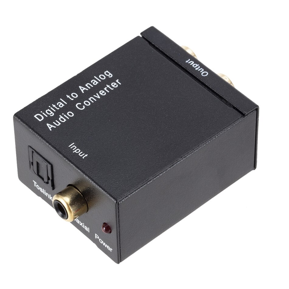 Wvvmvv Digitaal Naar Analoog Audio Converter Digitale Optische Coaxcoaxialtoslink Naar Analoog Rca L/R Audio Converter Adapter Versterker