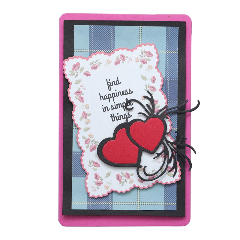 Eastshape Double Hearts Dies Love Metal Cutting Dies Card Making Craft Dies Scrapbooking Embossing Stencil Die Cut Decor