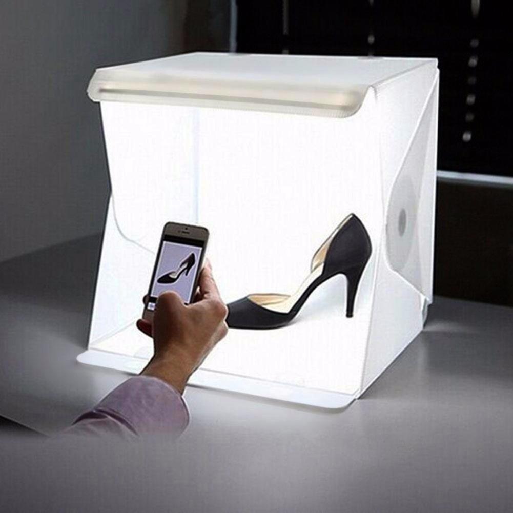 Mini boîte à lumière Portable pliable LED avec lampe pour arrière-plan de photographie, pour Studio Photo