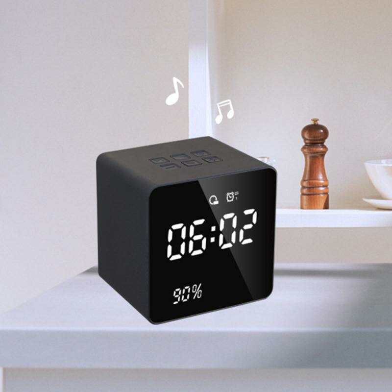 Multifunction LED Digital Alarm Clock Bluetooth Speaker with FM Radio AUX TF USB Music Player Handsfree With Mic