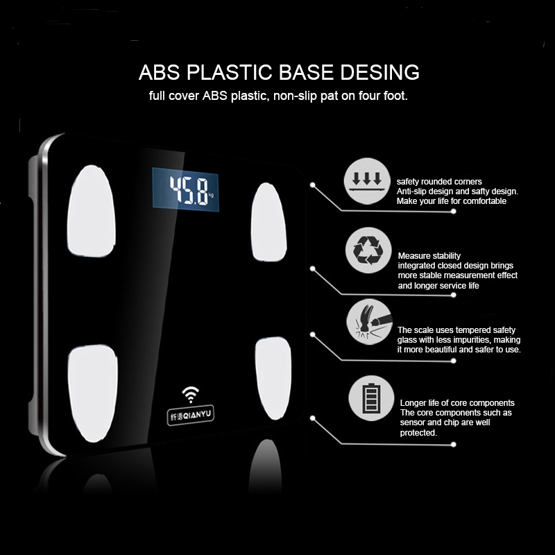 25 Body Data Smart Weighing mi Scale Bathroom Body Fat Weight Scales Human bmi Smart Bluetooth Body Scale Cloud Storage