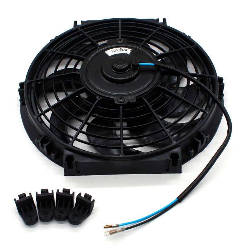 12V 120W Universal Slim 12" Motor Engine Radiator Oil Cooler Cooling Electric Pull Push Fan Radiator Electric Engine Cooling Fan