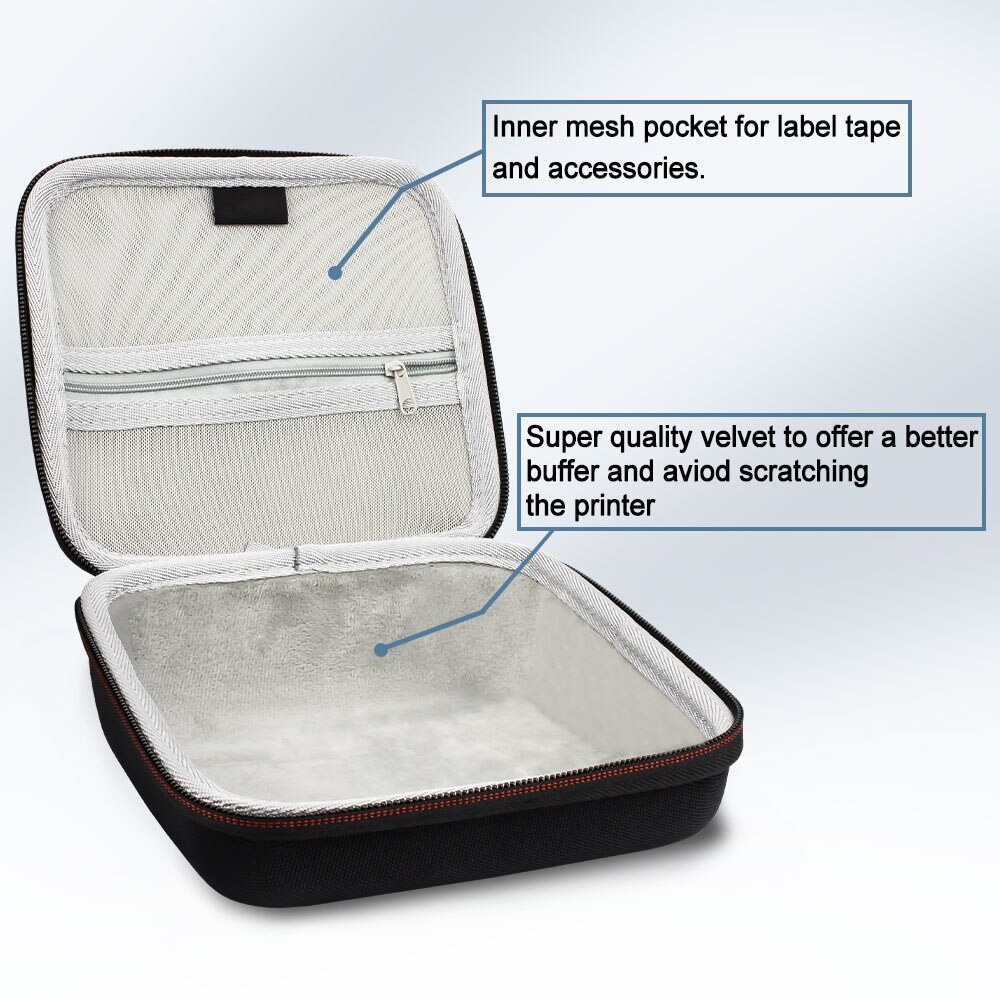 InkExpress Hard Carrying Case for Brother P-Touch PTD210 Label Maker TZe-231 Travel EVA Protective Storage Bag Protable Box