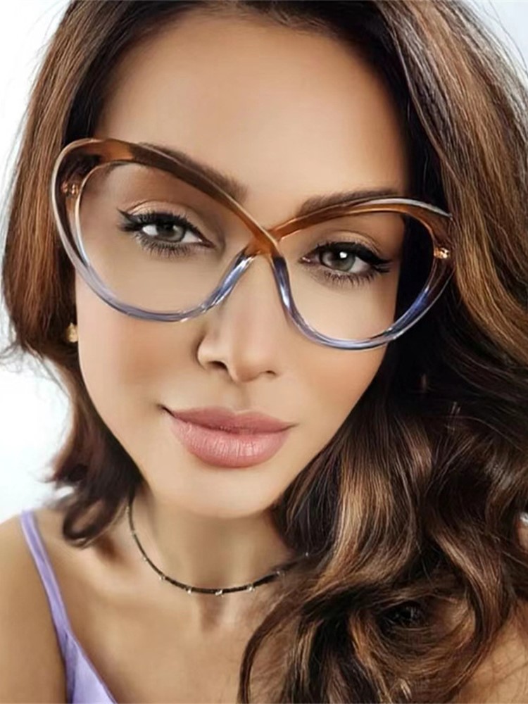 TR90 Transparent Computer Glasses Frame Women Men Anti Blue Light Polygon Eyewear Blocking Glasses Optical Spectacle Eyeglass