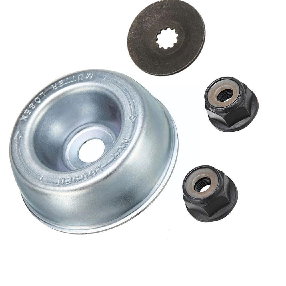 4PCS/Set Metal Blade Fixing Kit With 2 Sizes Of Nuts Replacement for STIHL Strimmer Brushcutter Adapter Nut E3I3