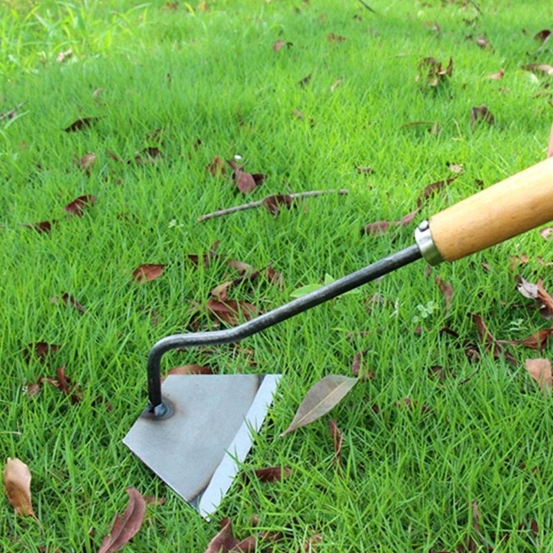 Wooden Handle Hoe Handheld Weeding Rake Planting Vegetable Accessories Farm Garden Agriculture Tool Trapezoid Shape Hoe Spot