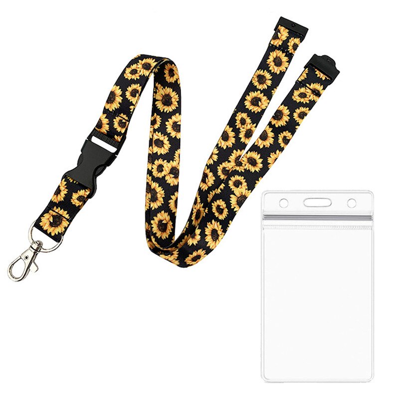 Lanyard strap for phone Key Chains ID Card Badge Holder Keychain Phone Straps Hang Rope Keycord: D with ID holder