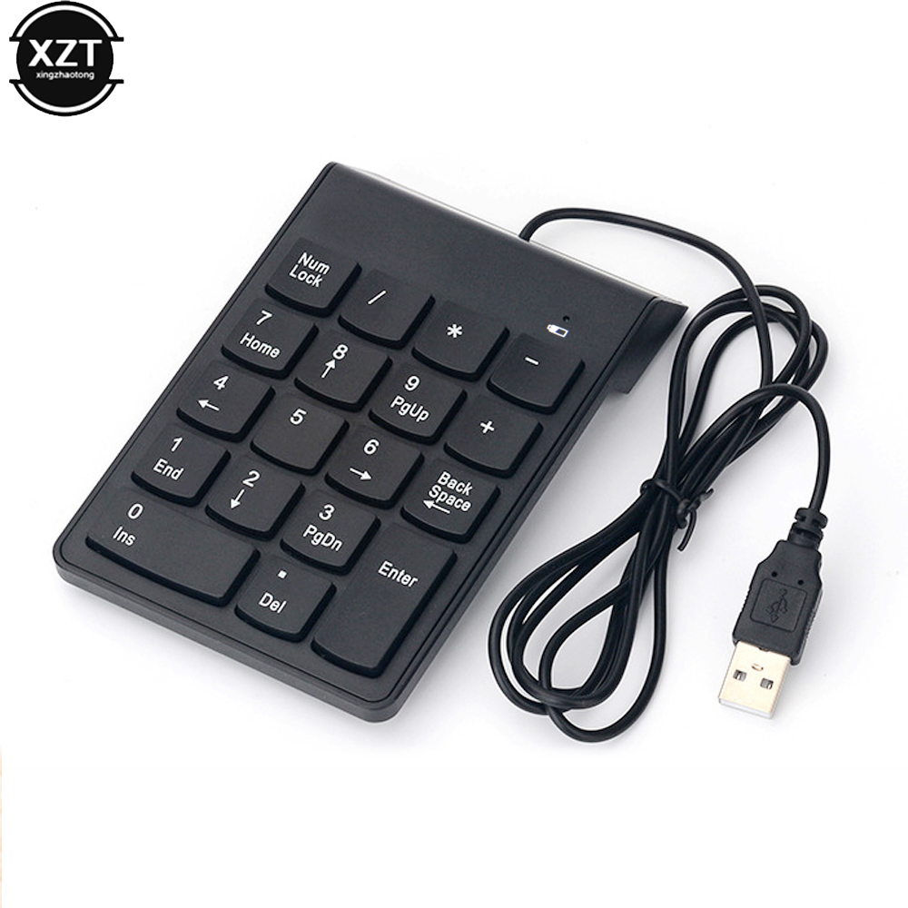 Universal numeric keypad USB Wire Mini number Keyboard keycap for Laptop Desktop PC Computer Numpad 18 Keys Keyboard accountant