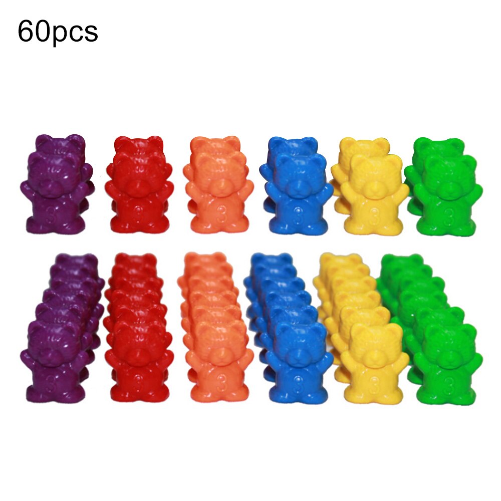 60 stk bære form vægt med skala mærke naturfag uddannelse legetøj børnehave eksperiment matematik farve læremiddel: A1