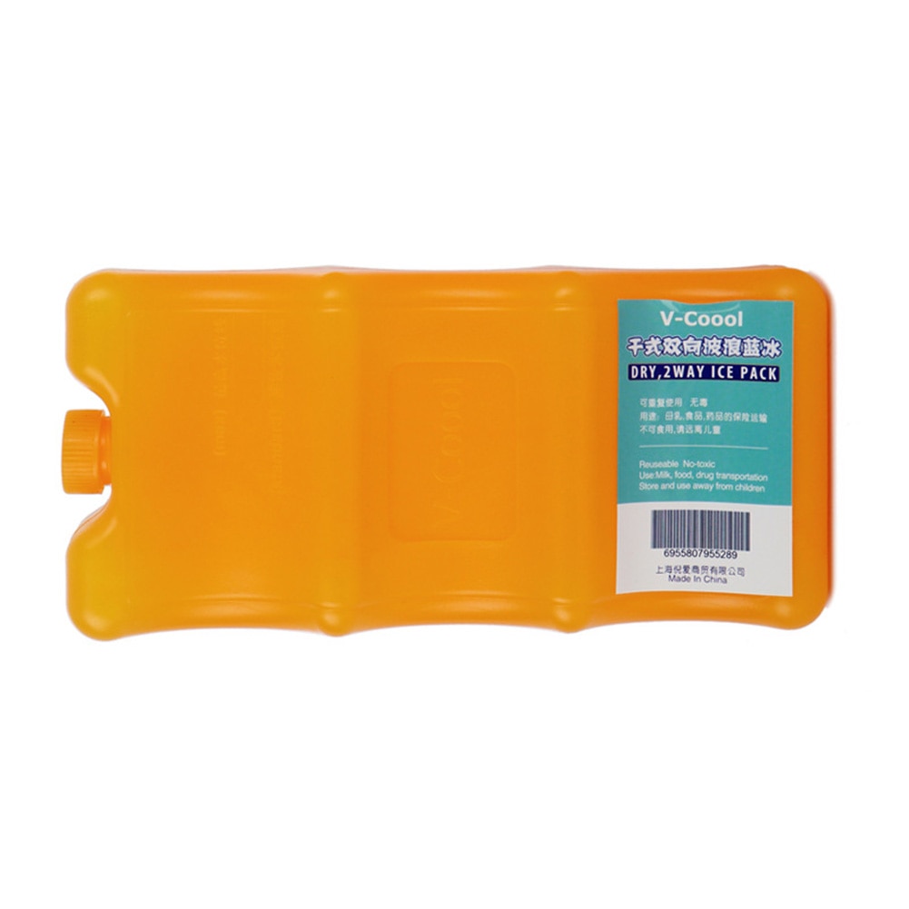 Reusable Freezer Breast Milk Ice Block Brick Travel Picnic Lunch Cooler Pack: Orange