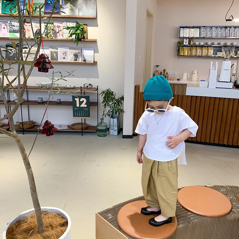 Dzieci szarawary 2021 wiosna nowa wersja koreańska chłopcy i spodnie dziewczęce w stylu zwykły dzieci luźne spodnie niemowlę maluch ubrania