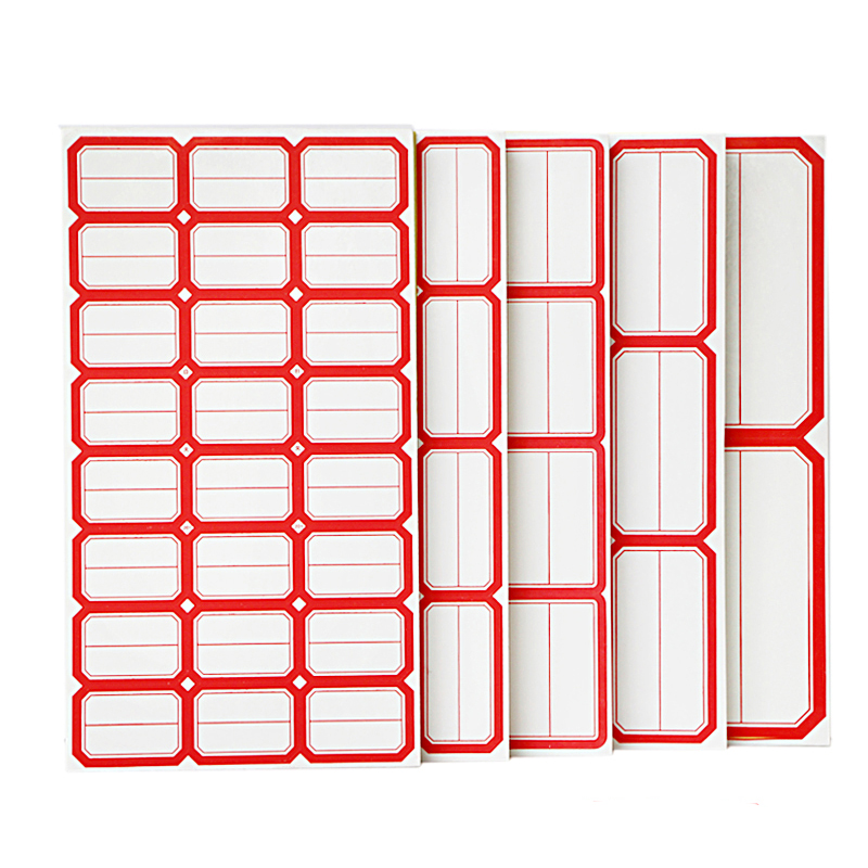 Vari modelli di carta per etichette autoadesiva per ufficio carta orale adesivi per etichette autoadesive prezzo scritto a mano adesivi con nome in carta