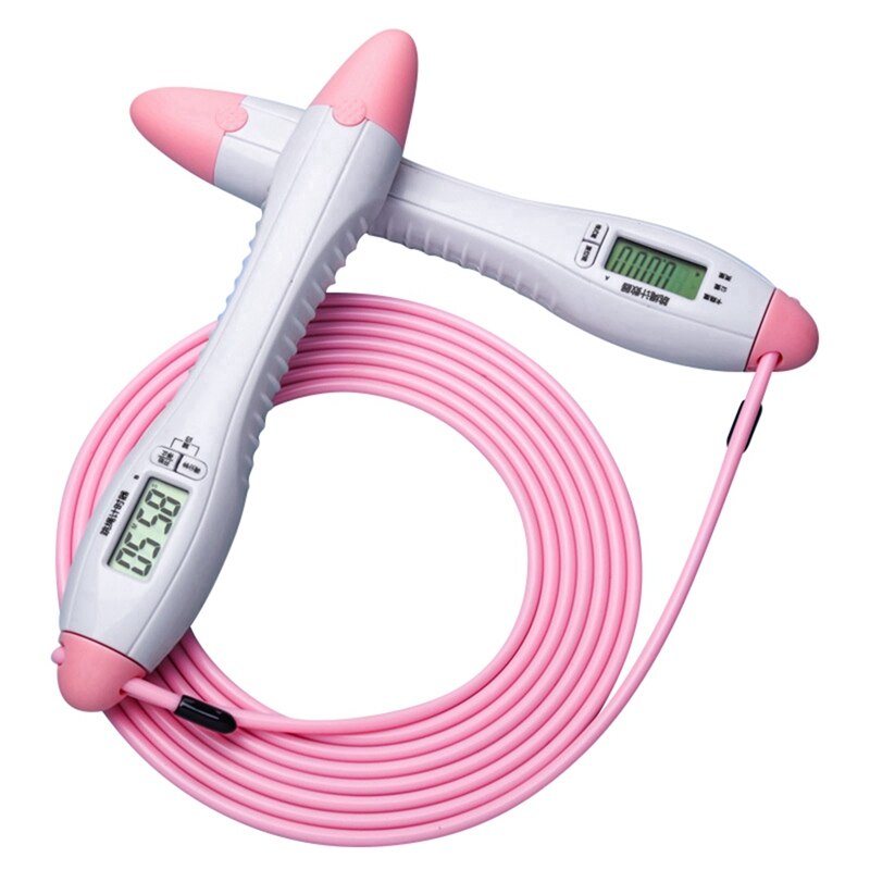 Tellen Rope Skipping Speciale Test Mannen Vrouwen Thuis Fitness Calorie Springtouw Training Studenten Rope Skipping: Roze
