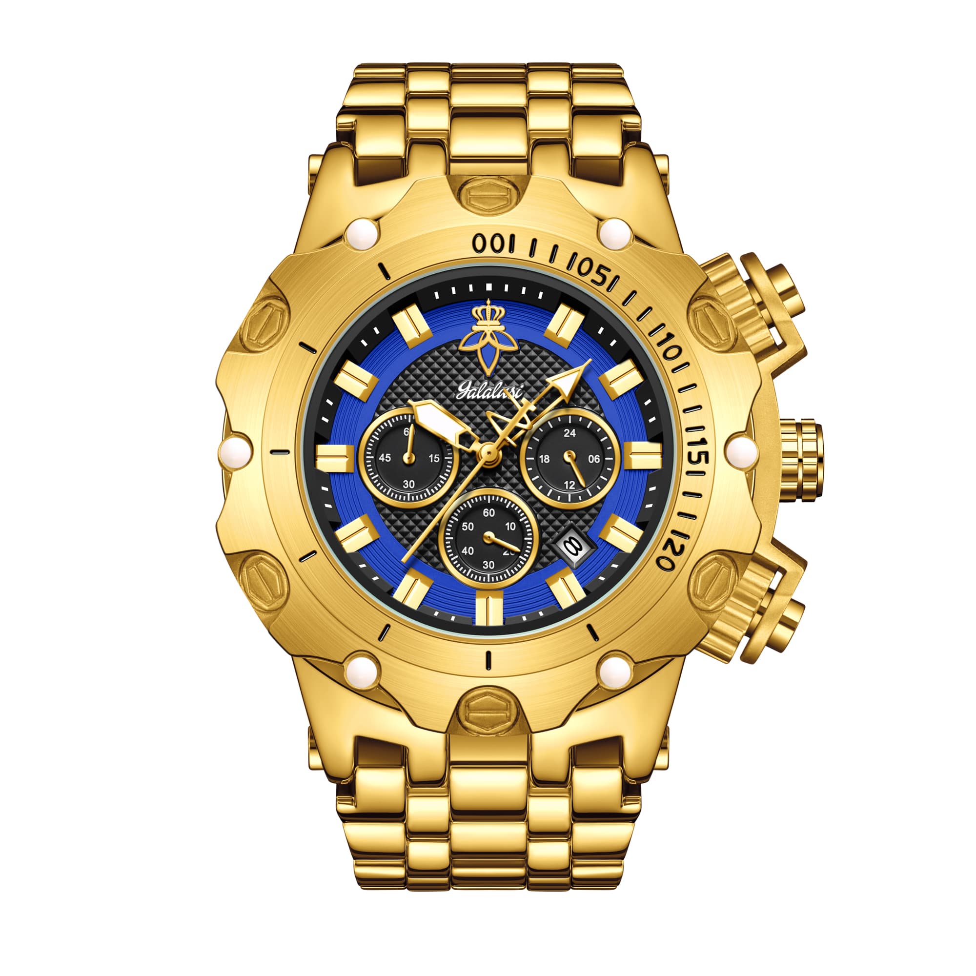 YaLaLuSi Men's Quartz Watch Dominant Multi Functional Practical Style Timepiece for Gentlemen: Blue