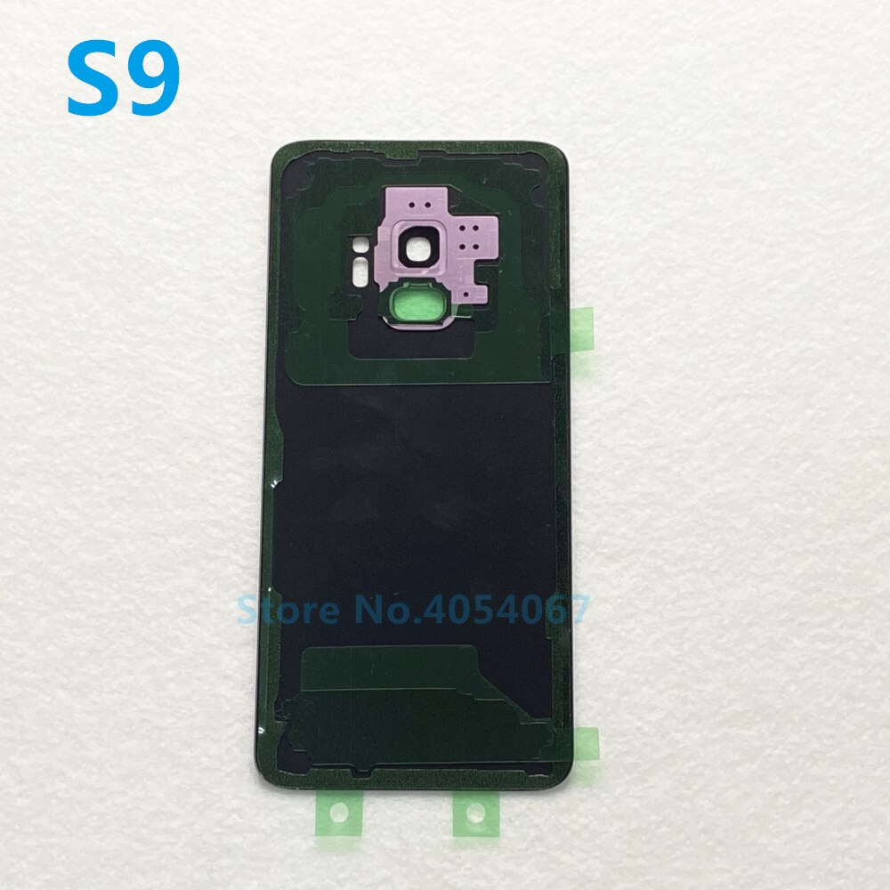 For Samsung Galaxy S9 Plus G965 S9 G960 Battery Back Cover Door Housing Replacement Repair Parts + ear Camera Glass Lens Frame