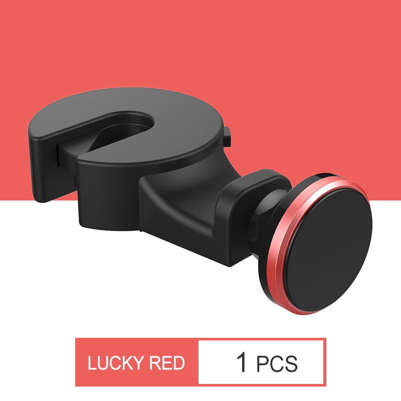 Mobiele Telefoon Tablet Stand Auto Achterbank Houder Voor Mini Ipad Telefoon Beugel Multifunctionele Auto Haak Draaibaar Magnetic Base mount: Red Right