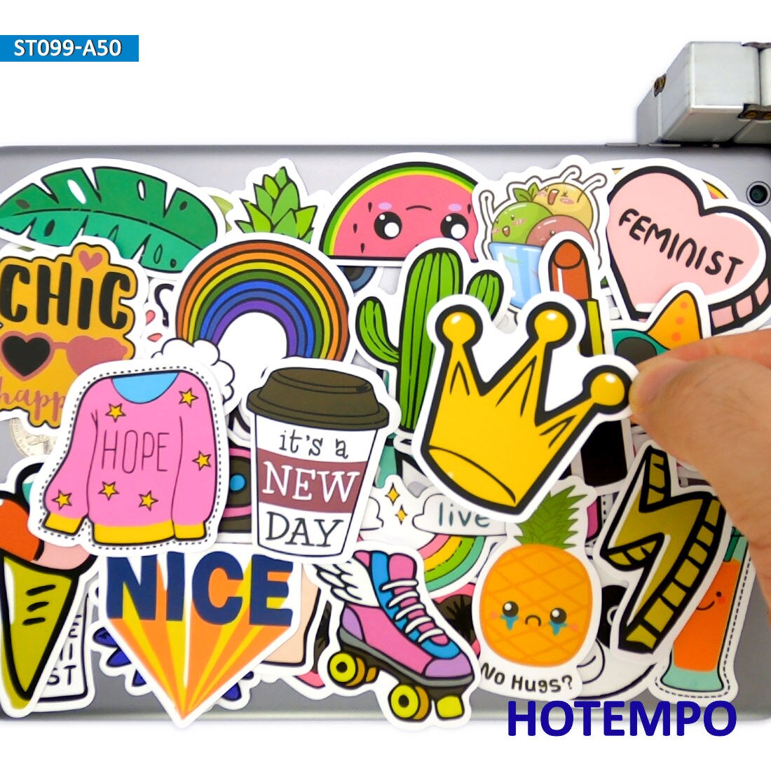 50pcs Retro Style Summer Small Fresh Lovely Stickers for DIY Stationery Scrapbook Phone Laptop Suitcase Decals Stickers