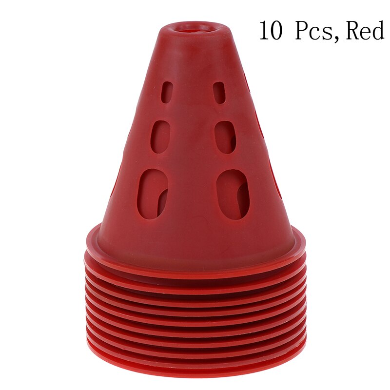 Soccer Trainning Cone 10pcs Stadium Marking Agility Training Marker Free Slalom Skate Pile Cup Football Training Equipment: RD