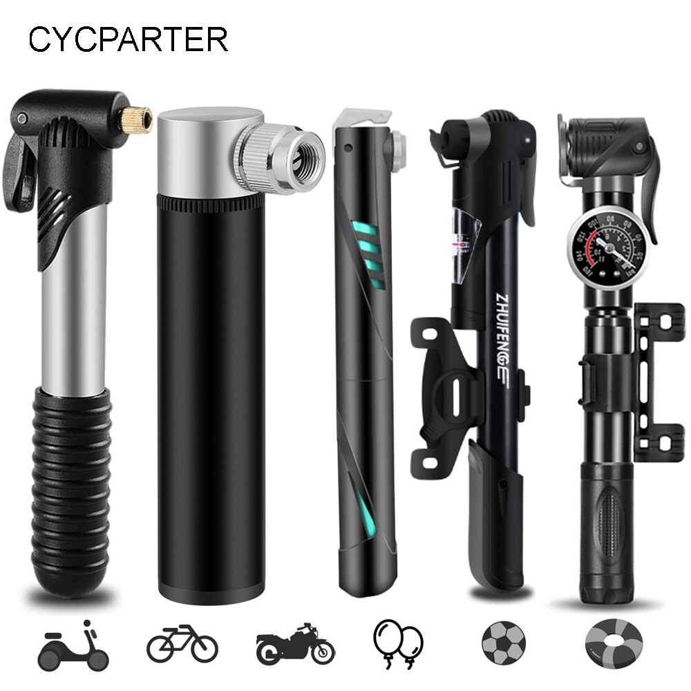 160PSI Hoge Druk Fietspomp Hand Mini Pomp Fiets Air Inflator Compressor Met Houder Voor Schrader/Presta Ventiel Fietspomp