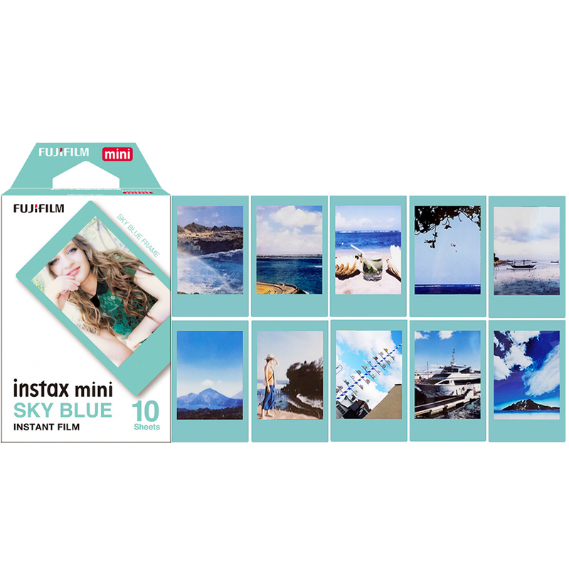 10 blätter Fuji Fujifilm instax Mini 11 9 filme weißen Rand 3 Zoll farbe Film für sofortig Kamera Mini 8 9 11 7s 25 Foto papier: Blau
