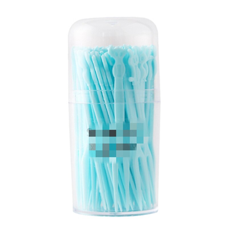 50 pieces of disposable fruit forks eat fruit small forks plastic fruit sticks transparent individually packaged cake dessert fo: Blue