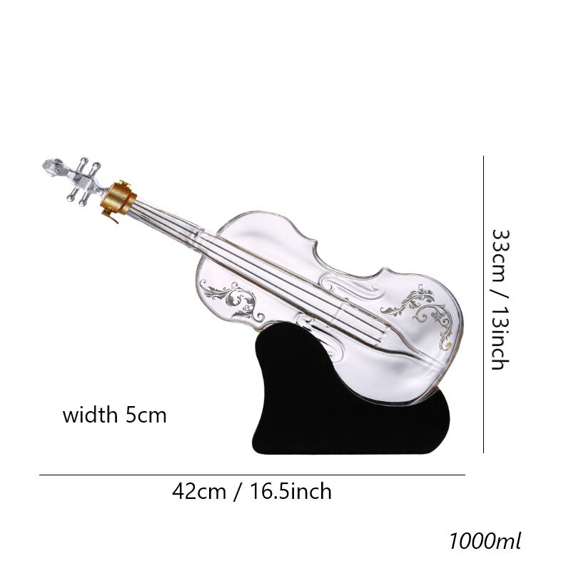 Craft Bottle Violin Glass Bottle High-End Whisky Violin Decanter Wine Whiskey Decanter Bottle Set