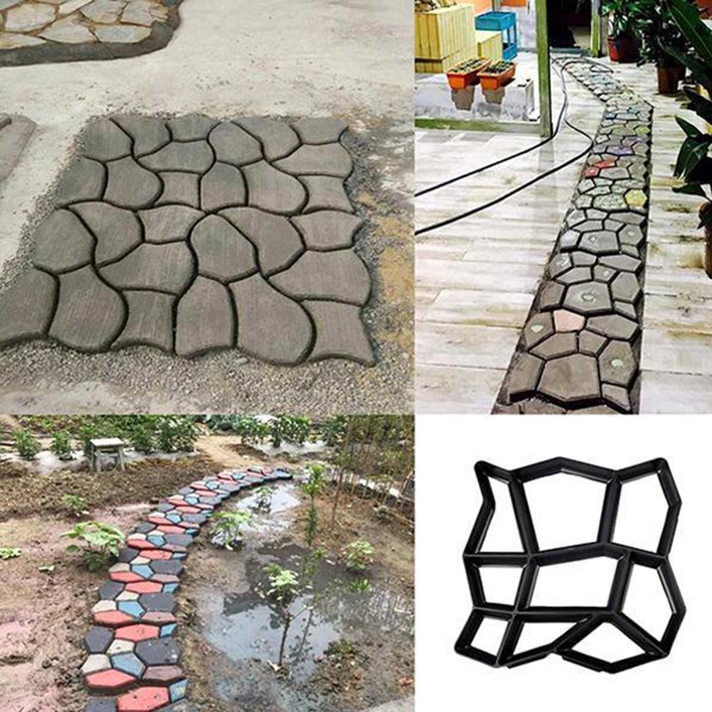 cemento forma per calcestruzzo pavimentazione rettangoli casuali marciapiedi per modellare pietre MCTECH® D.I.Y. giardini superfici scale