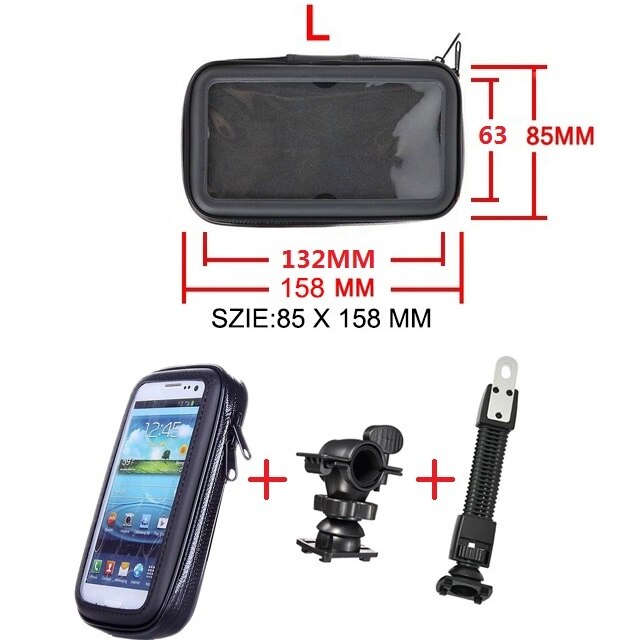 Universal Waterproof Motorcycle Bike Scooter Mobile Phone Holder Bag Phone Support Stand Case for Smartphones: ZJ2 ZJ3 L