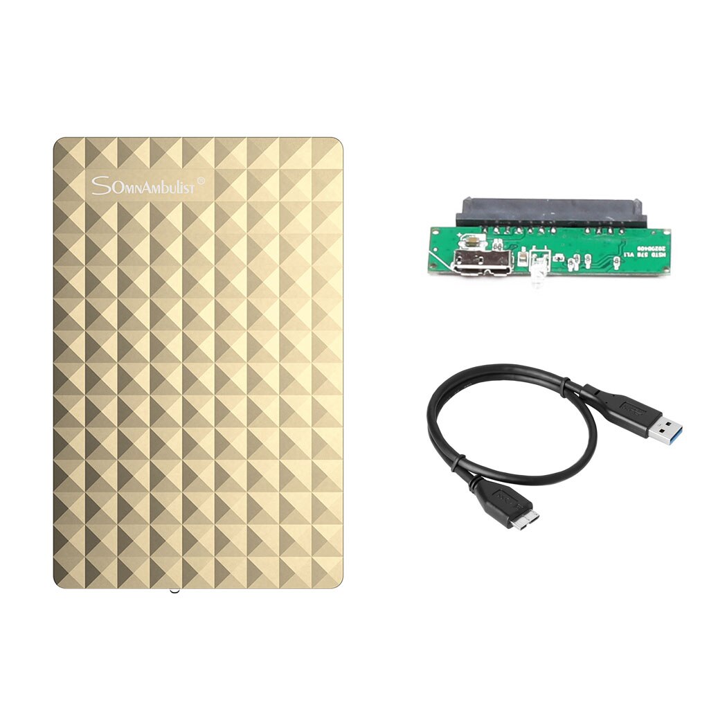 Usb 3.0 High Speed 2.5 Inch Externe Sata Hdd Mobiele Harde Schijf Doos: Goud