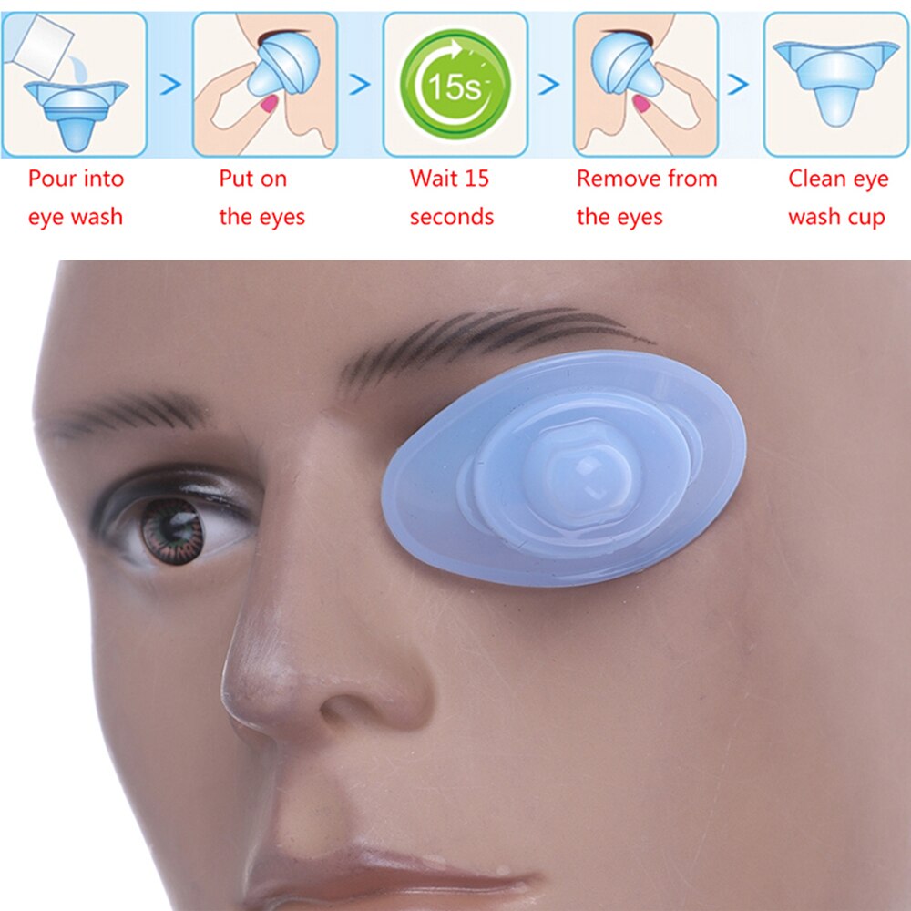 2 Pcs Siliconen Oog Wassen Cup Herbruikbare Boerenbedrog Tools Zachte Siliconen Eye Bad Cup Eye Wassen Cup Voor Ouderen Vrouwen mannen