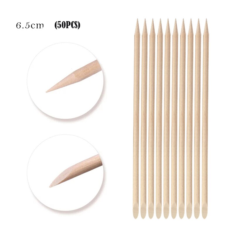 Orange Holz Sticks für Nagelhautschieber Entfernen Werkzeug gabeln für nägel Maniküre Werkzeuge 10/30/50/ 100Pcs/Set 4 verschiedene größen: 17.8cm 100pcs