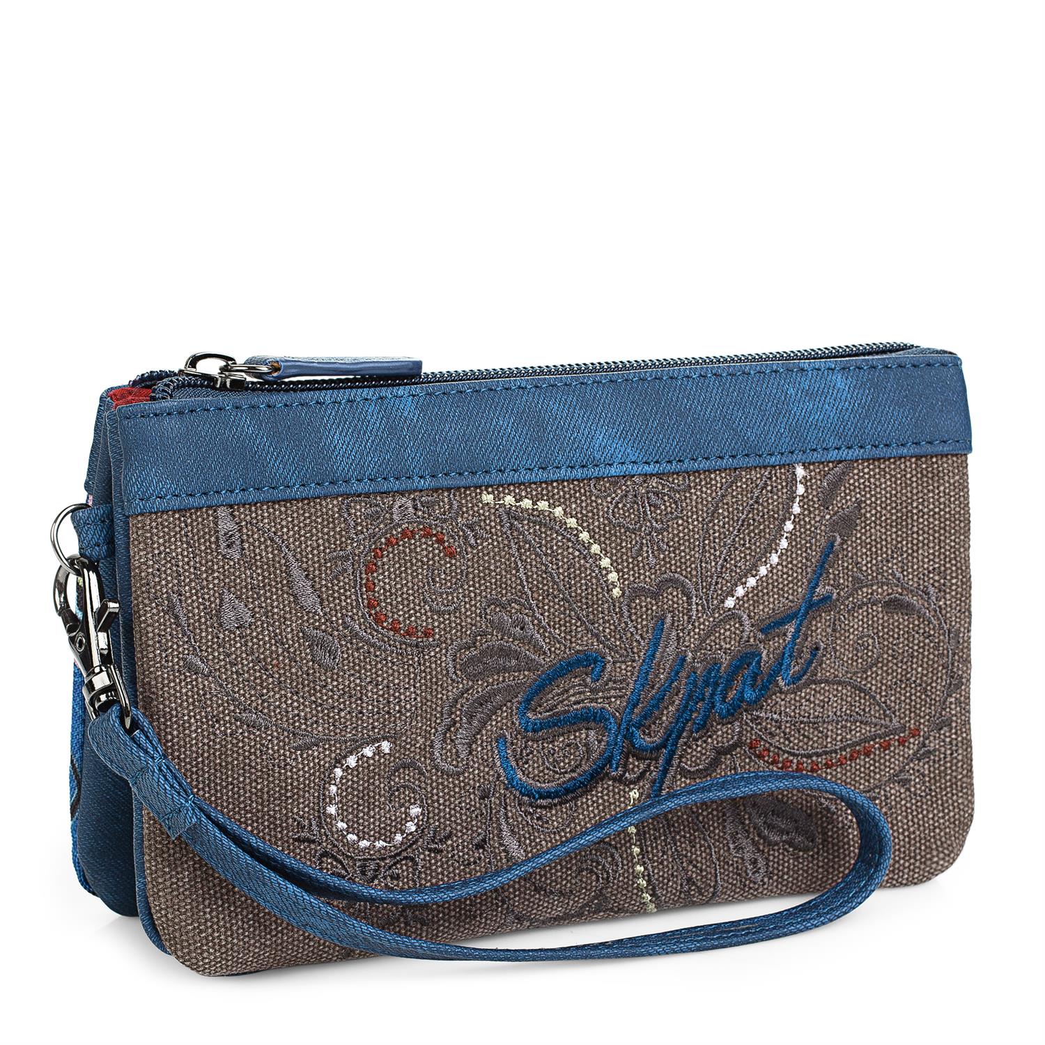 Skpat Sammlerstücken Hartford brieftasche, Brieftasche, karten halter UND PU UND Leinwand ändern geldbörse Triple Frauen De Leder CA