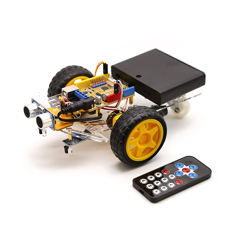 Smart Robot Auto Kit Avoidance Tracking 2WD, Ultrasone, Ir-afstandsbediening, Voor Arduino Diy Kit, robotics Leren