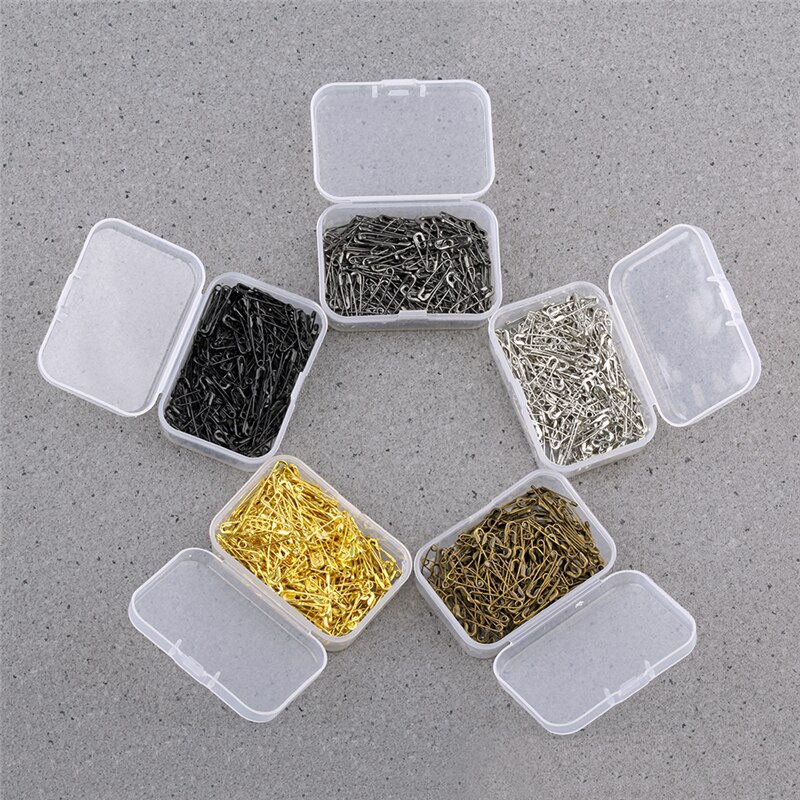 Épingles de sûreté en métal pour vêtement | 200 pièces/boîte, 20mm épingles à vêtement en or noir argent gris cuivre, épingles à étiquettes pour vêtements, épingles à accrocher