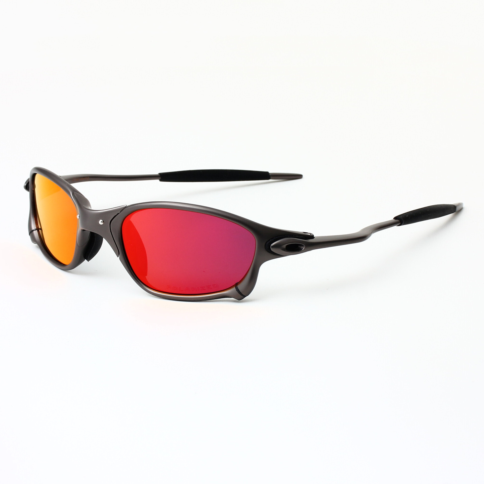 Golden frame polarized sunglasses X metal future technology style outdoor sports cycling sunglasses Juliet 2: Red