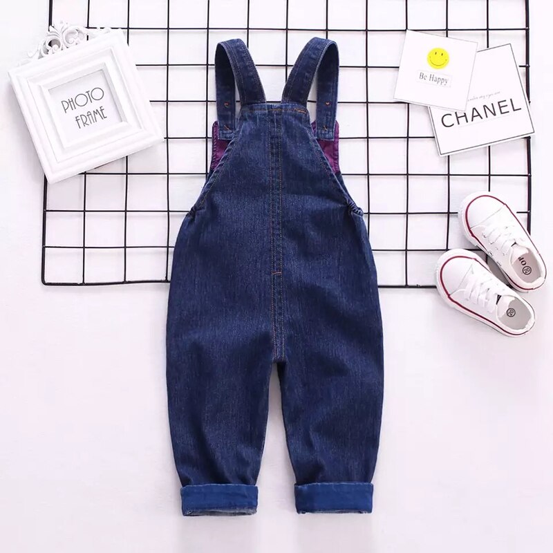 IENENS Toddler Boy&#39;s Denim Overalls Baby Cartoon Dungarees Infant Long Pants Kids Boy Jeans Jumpsuit Clothes Clothing Trousers