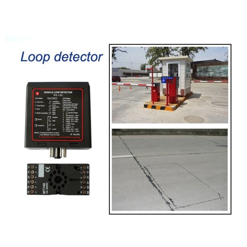 PD132 single-channel DC24v induction vehicle loop detector sensor for motor barrier door parking system vehicle loop detector