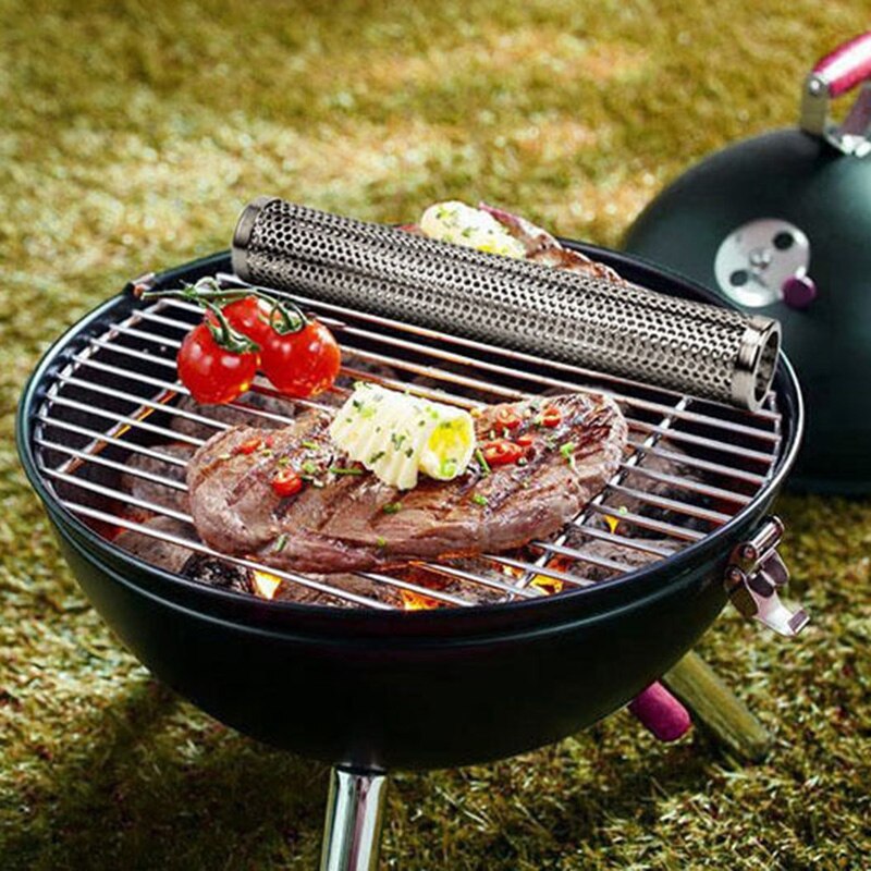 Ronde Rvs Korrel Pijp Roken Netwerk Buis Keuken Outdoor Koken Barbecue Tool Accessoires Rook Generator Absorberen