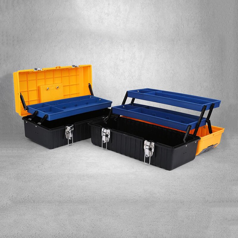 Portable Plastic Toolbox Multifunctional Household Hardware Hand Tools Repair Tool Box Car PP Storage Tool Electrical Toolkit