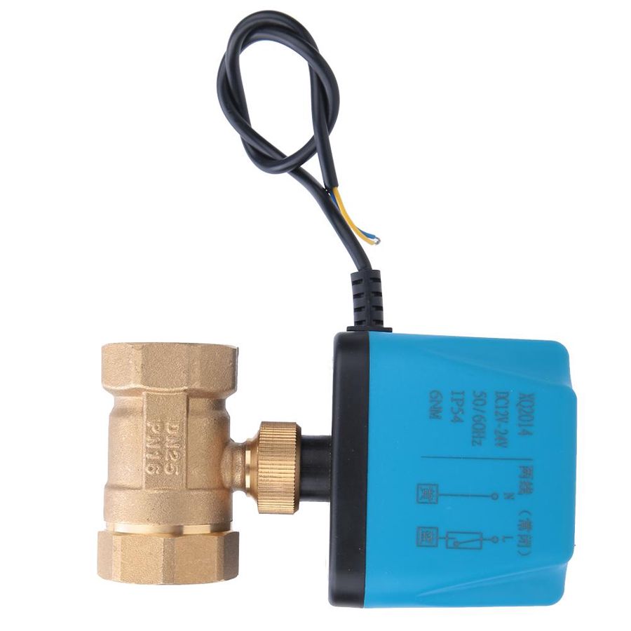 Electric Ball Valve DC12~24V G1in 2 Way Synchronous Motor Motorized Ball Valve