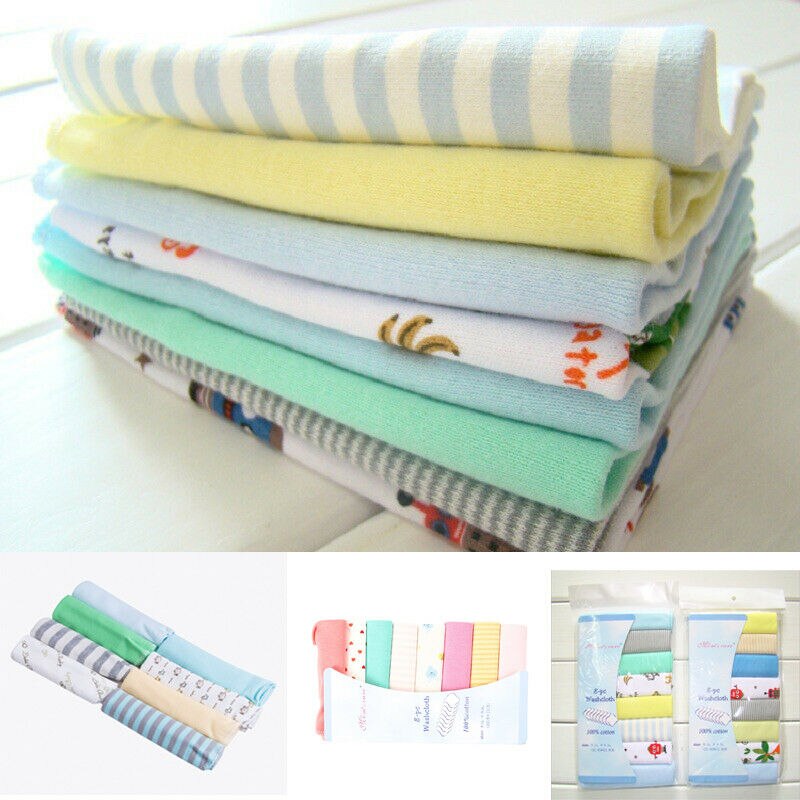 8pcs Cotton Newborn Washcloth Wipe Cloth Baby boy girl Bath Towel Feeding Wipe Kid Face Cloth Children Handkerchief