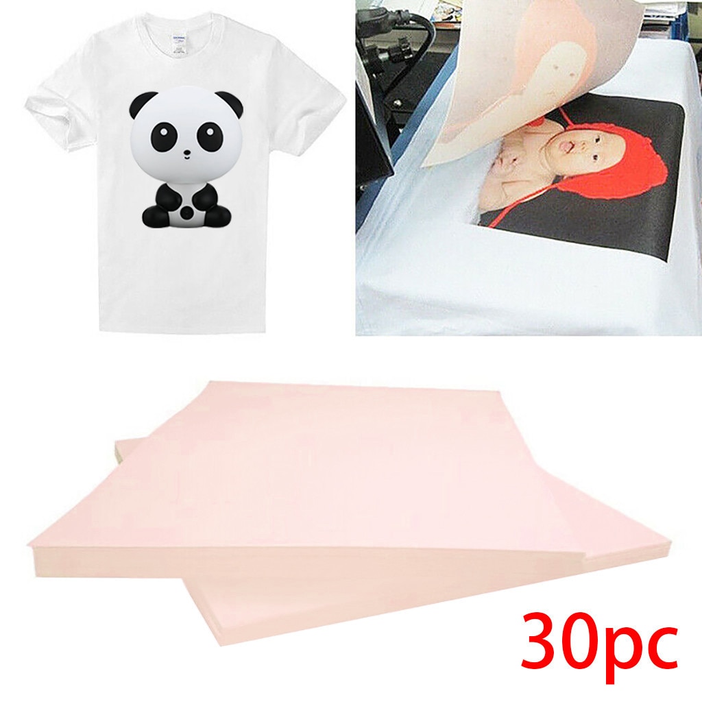 30pcs T-Shirt Printing On Thermal Transfer Paper Light Fabric Fabric Process
