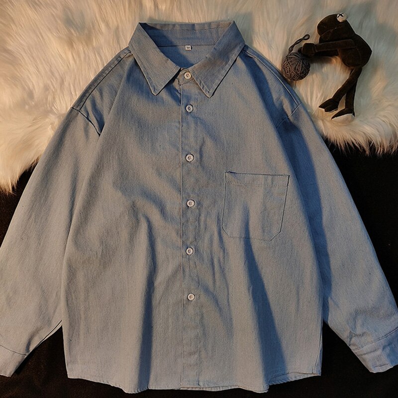 Chemise en Jean bleu pour hommes, vêtements de , nouvelle 2022
