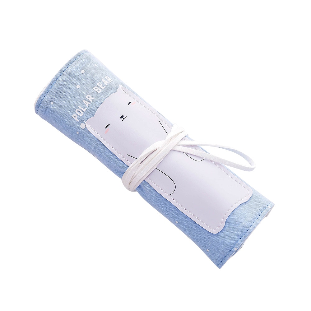 Estuche de lápices de unicornio para niñas, niños, lápices escolares enrolladas, bolsa de lápices, pluma portátil, caja de suministros para la escuela, Material Escolar