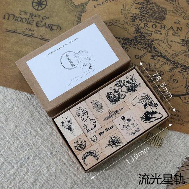1 Set Vintage Poetry of Plants Travel stamp DIY wooden rubber stamps for scrapbooking stationery scrapbooking standard stamp: 5