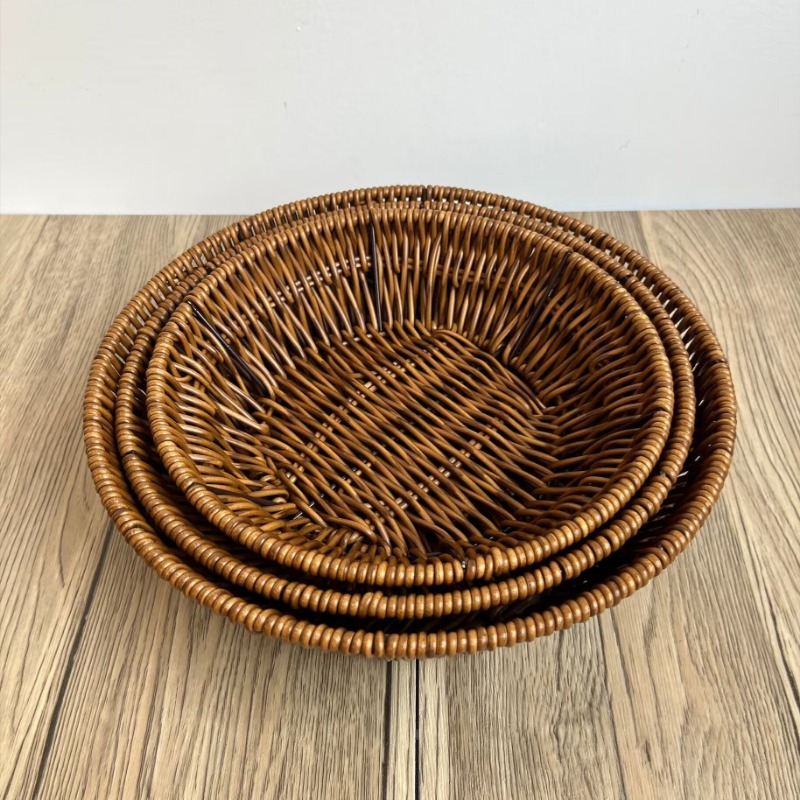 Supermarket Fruit and Vegetable Display Basket Dim Sum Basket Square Storage Basket Woven Fruit Basket Snacks Bread Snack Basket