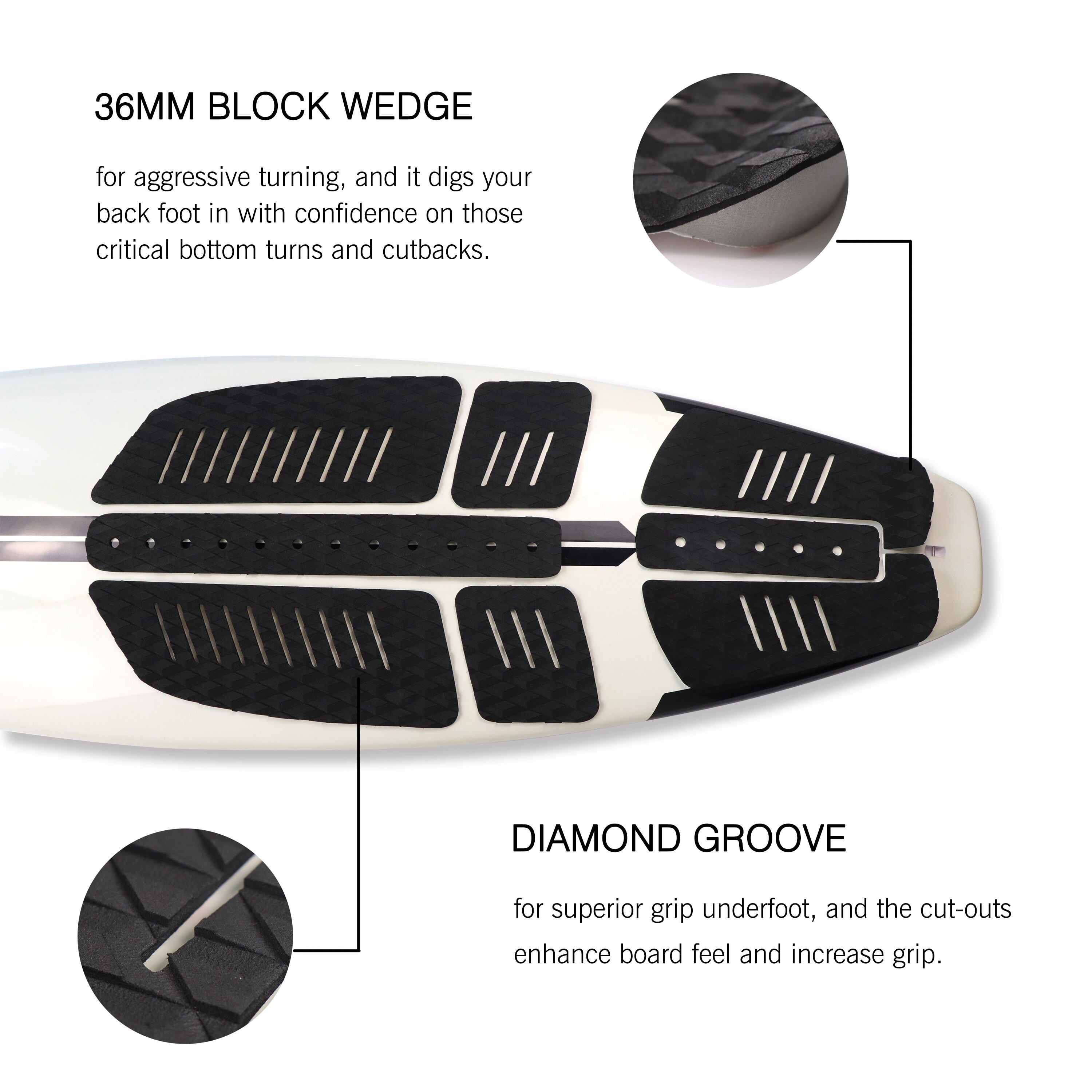 8-piece SUP Eva Surfboard Traction Pad Surf Longboard Pad Anti-slip With 3M Adhesive Grips For Longboard Stand Up Paddle Board