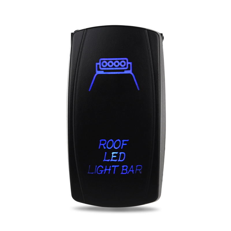 ADPOW 24V Car Boat Truck Lighted Toggle Switch 5pin ON-OFF Waterproof Led Car Boat Toggle Rocker Switch 12v: Blue